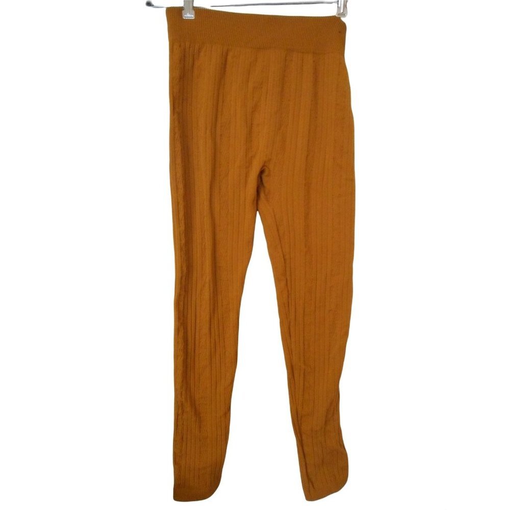 Cable knit Pumpkin Spice leggings L / XL by cotton candy